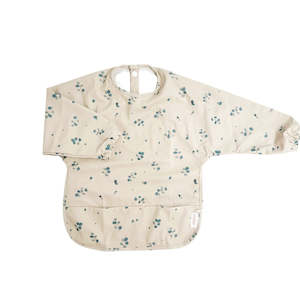 Petite Eats: Sleeved bib - Bluebelle