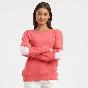 Est 1971: Classic Sweatshirt - Portsea Red/Powder Pink