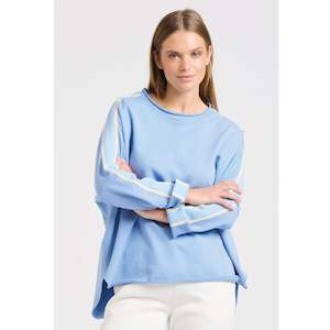 Raw Tape L/S Sweatshirt - Provincial Blue