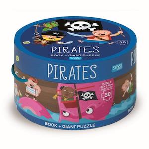 Sassi Book and Giant Puzzle - Pirates / 30 pcs