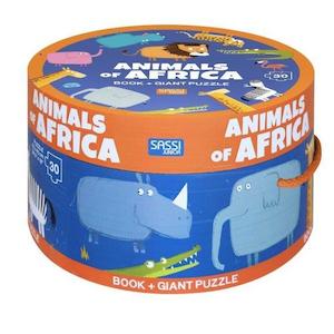 Sassi Book and Giant Puzzle - Animals of Africa /  30 pcs