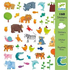 Djeco: 160 Stickers - Animals