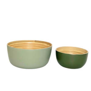Porter Green: Bamboo Bowls / Bebb / Olive + Sage (Set of 2)