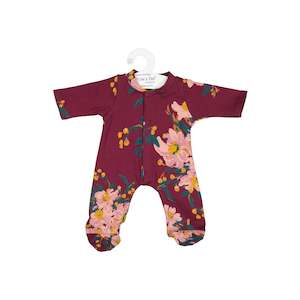 Dolls Dolls Clothes: Alpine Flowers doll sleep suit