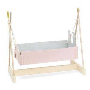 Dolls Dolls Clothes: Felt Rocking Dolls Cradle