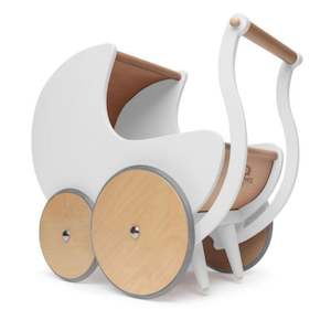 Dolls Pram + First Walker - White