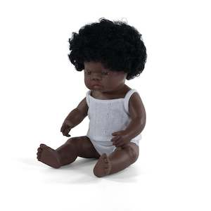 Miniland Anatomically correct baby doll 38cm - African / Girl