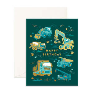 Fox Fallow: Happy Birthday / Trucks - Card