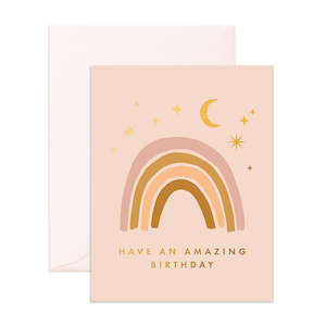 Fox Fallow: Have an amazing birthday / Rainbow - Card