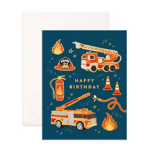 Happy Birthday / Fire Truck - Card