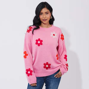 Haven: Delphi Jumper - Chilli / Pink