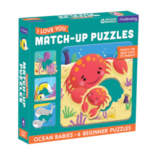 Mudpuppy: Ocean Babies Match-Up Puzzle