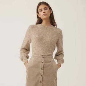 Moss Copenhagen: Moss Imaya Alpaca Pullover - White Pepper