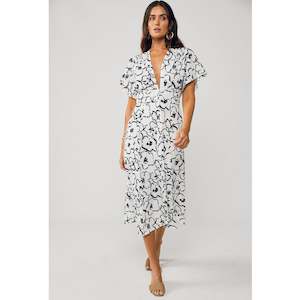 Leia Dress - White Floral