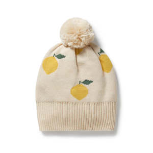 Kids Headwear: Lemony Organic Knitted Jacquard Hat