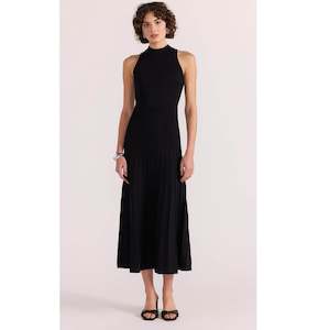 Asta Knit Midi Dress - Black