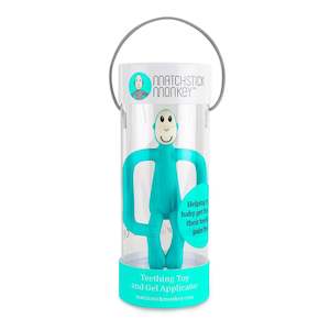 Monkey Teething Toy and Gel Applicator - Emerald Green