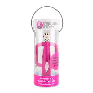Monkey Teething Toy and Gel Applicator - Pink