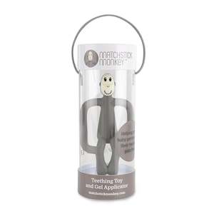 Monkey Teething Toy and Gel Applicator - Grey