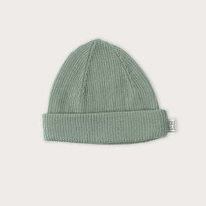 Merino Rib Beanie - Sage
