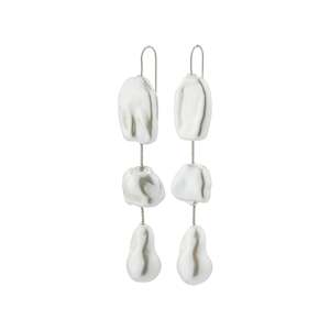 Luiza Pearl Earrings - Silver Plated