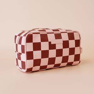 Fox Fallow: Cherry Check Wash Bag