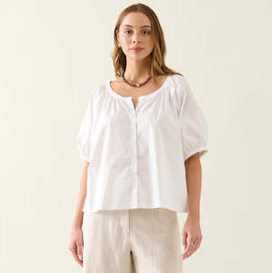 Nilsa Button Top - Lotus