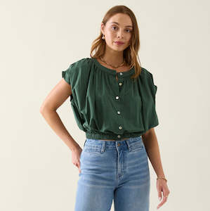 Isle Of Mine: Aurora Reversible Crop Top - Myrtle