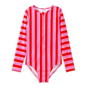 Milky: Candy Stripe Long Sleeve Swimsuit