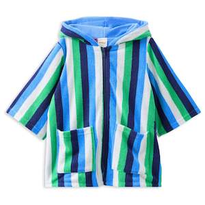 Stripe Terry Towelling Cover Up