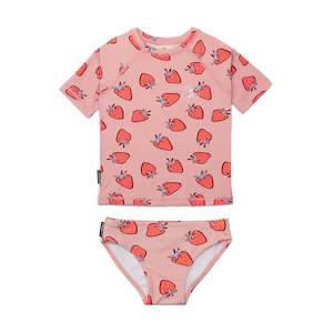 Short Sleeve Rash Set - Strawberry Splash