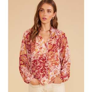 Rylee Blouse - Pink Floral
