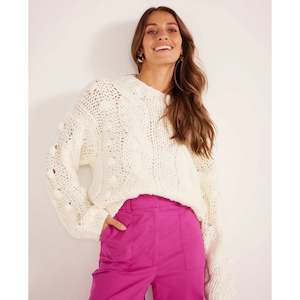 Lucero Cable Knit Jumper - Ivory