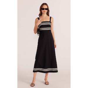 Elki Trim Midi Dress - Black