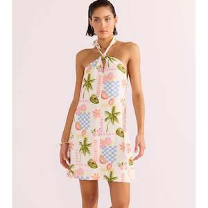 Gracie Halter Neck Mini - Fruity Floral