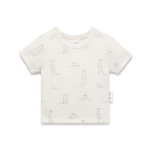 Meerkat Rib AOP Tee - Natural