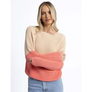 Humidity: Rikki Jumper - Coral / Latte (HS25604)