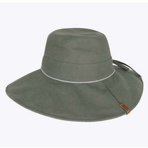 Adult Hats: Womens Floppy Hat - Shelly Beach / Olive OS