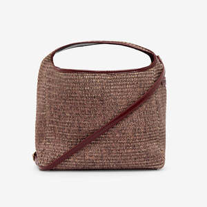 Linton Weave Crossbody - Burgendy / Coco