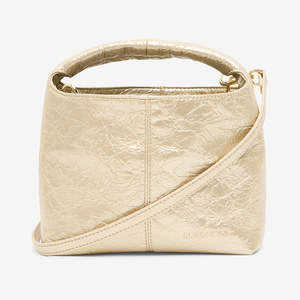 Handbags: Linton Crossbody - Light Gold Crinkle