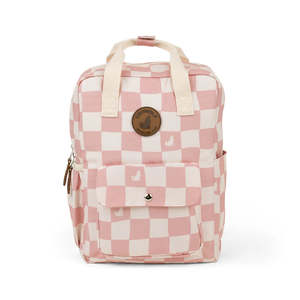 Backpacks: Mini backpack - Pink Check