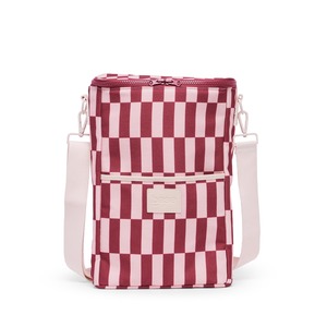 Picnic: Bottle base (coast) - burgundy/peony check