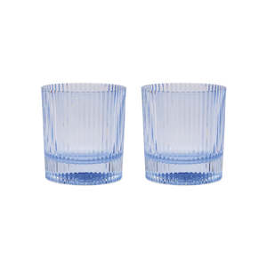 Gifts For Her: The Scout Lowball Glasses - Blue (Set of 2)