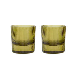 The Scout Lowball Glasses - Olive (Set of 2)