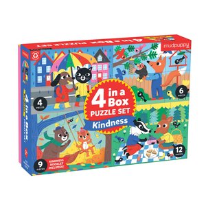 Mudpuppy: 4-in-a-Box Puzzle Sets - Kindness