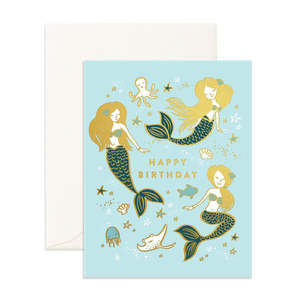 Fox Fallow: Happy Birthday - Mermaids / Card