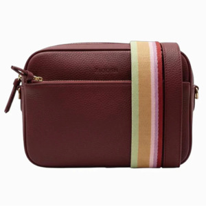 Handbags: Leah Cross Body Bag - Burgundy