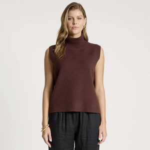 Eb Ive: Zala Knit Vest - Mahogany