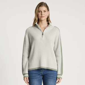 Liora Zip Jumper - Bisque/Sage