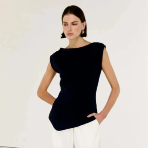 Staple The Label: Cassian Assam Knit Top - Navy